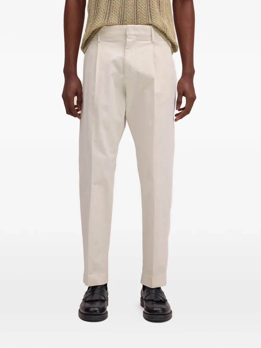 NN07 Bill geplooide broek Beige
