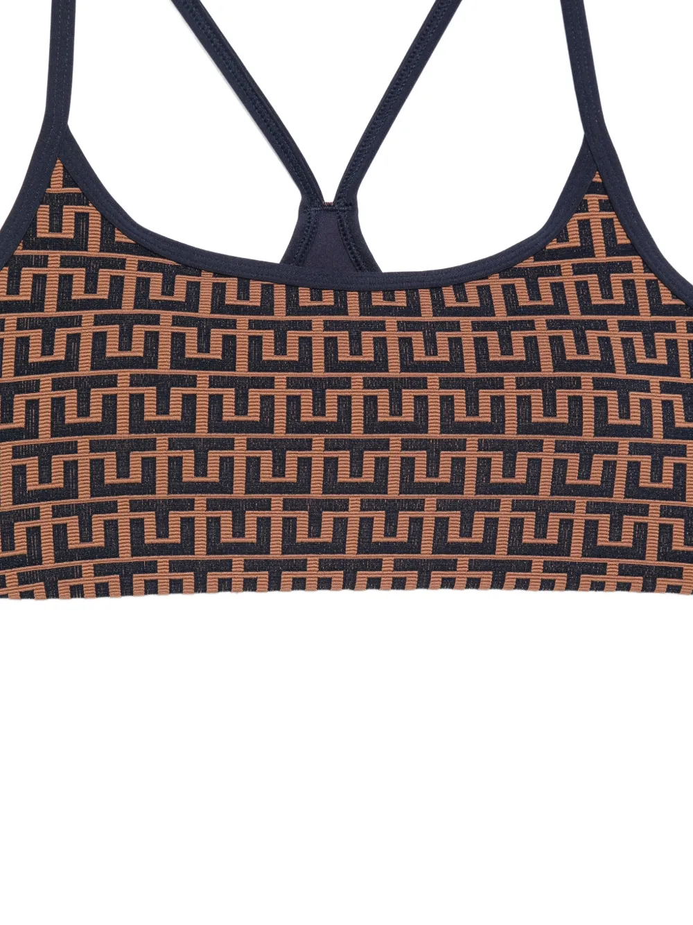 The Upside Castilla sport-bh met geometrische print Bruin