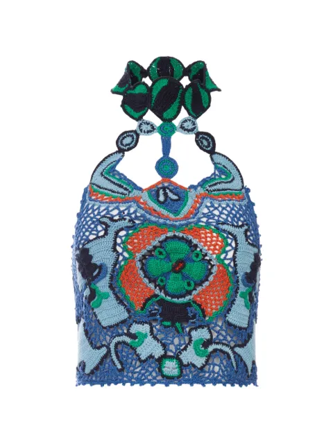 ETRO crochet-knit crop top