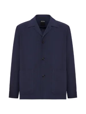 Giorgio Armani マンダリンカラージャケット | ブルー | FARFETCH JP