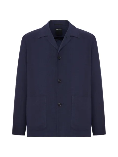 Zegna linen patch-pocket jacket