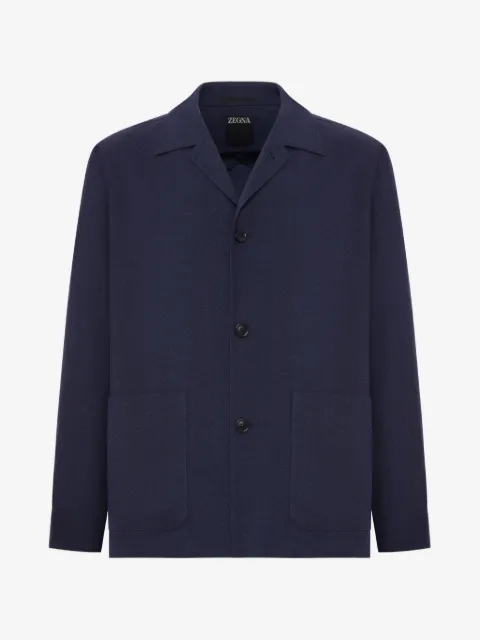 Zegna linen patch-pocket jacket