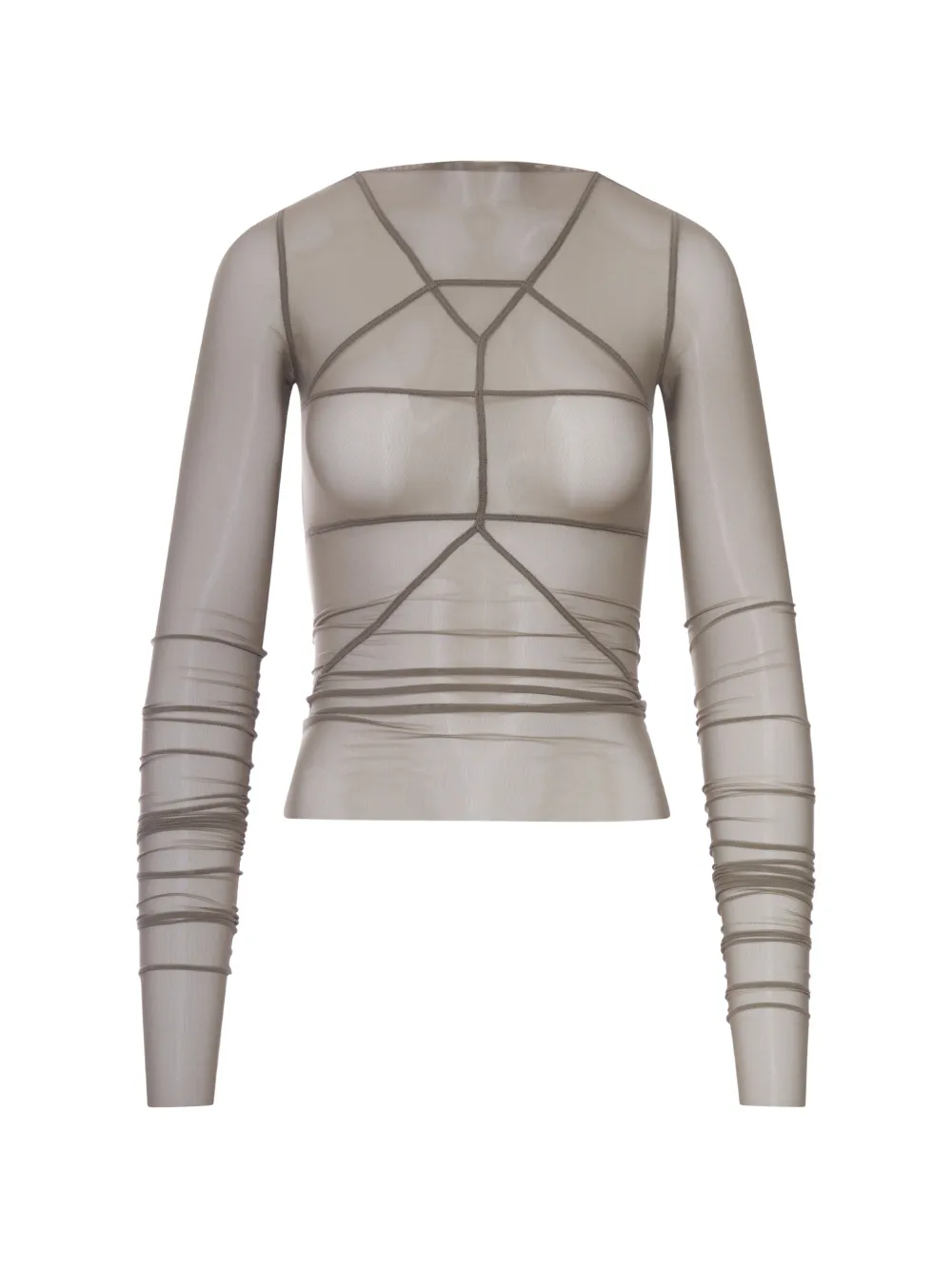 Rick Owens tulle T-shirt - Marrone