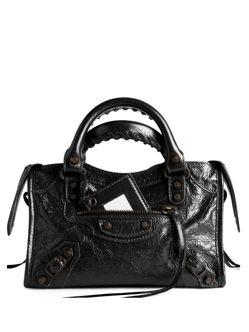 Balenciaga mini Le City lambskin tote bag - Nero