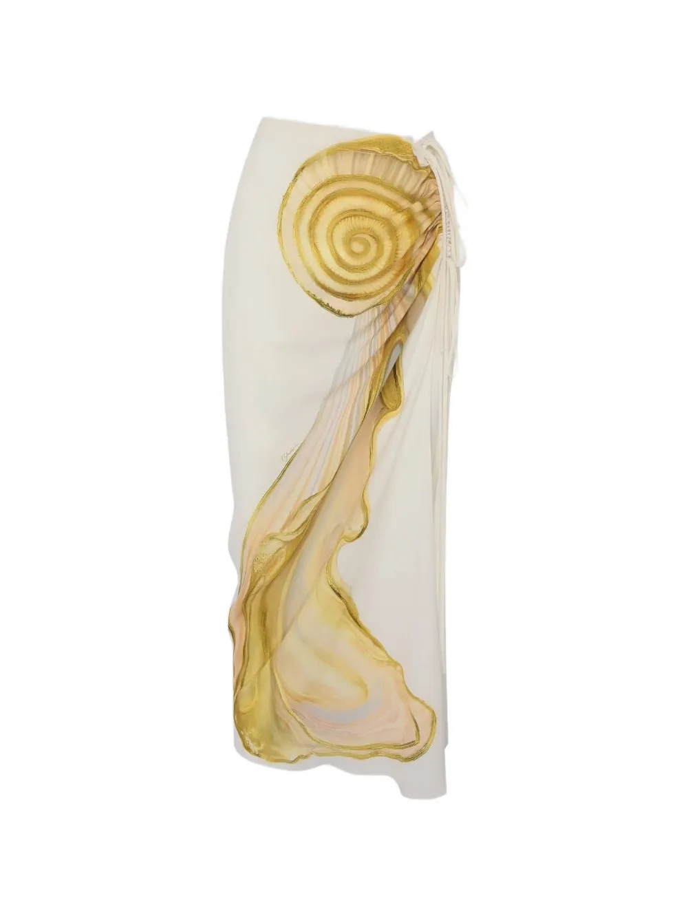 YUKIO spiral-pleat wrap skirt
