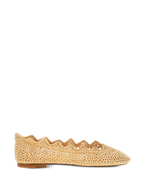 ODISSI Harper scalloped ballet flats