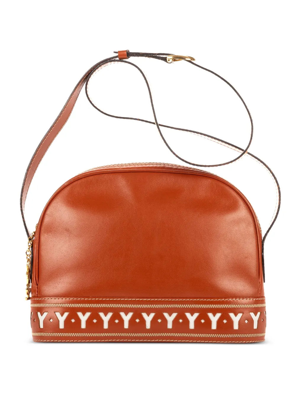 Saint Laurent Pre-Owned cut-out leather shoulder bag - Marrone