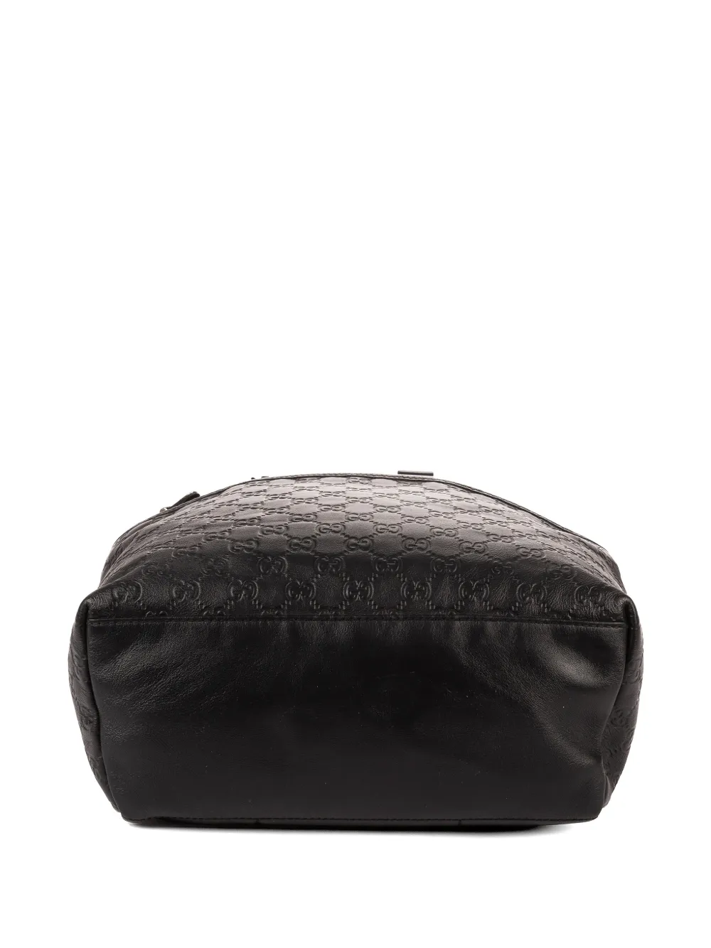 Pre-owned Gucci Ssima Leather Backpack In Black