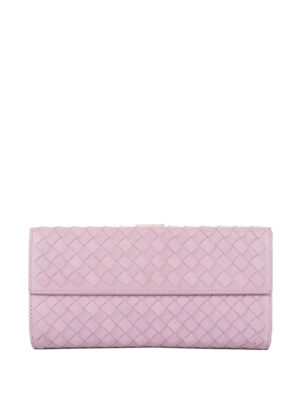 Bottega Veneta Pre-Owned Intrecciato weave foldover wallet - Viola