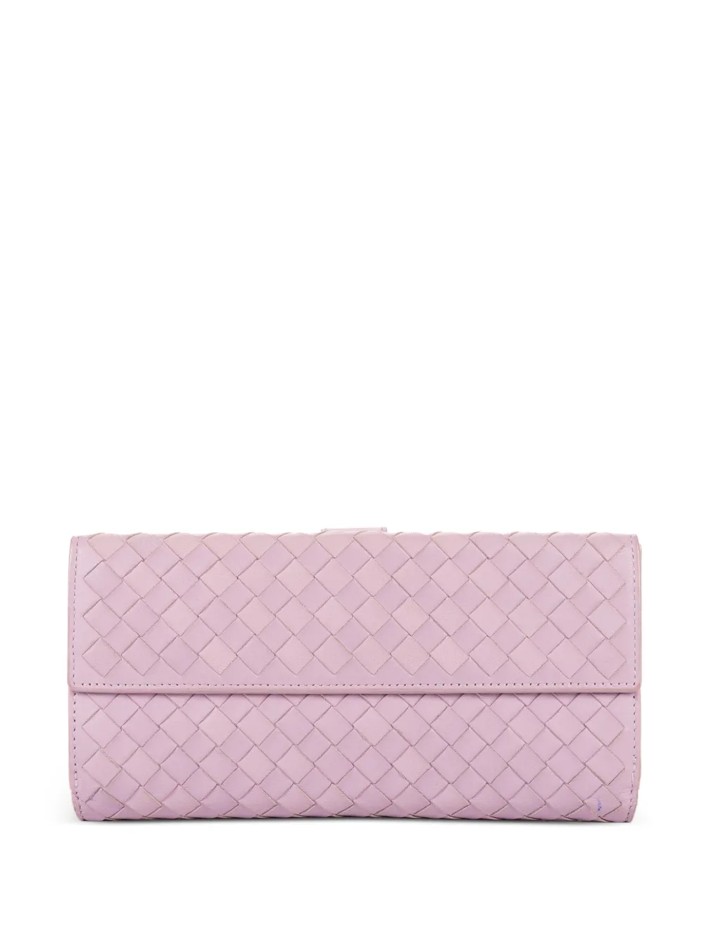 Bottega Veneta Pre-Owned Intrecciato weave foldover wallet - Viola