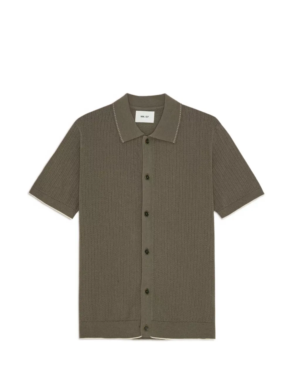 NN07 Nalo textured-knit shirt - Verde
