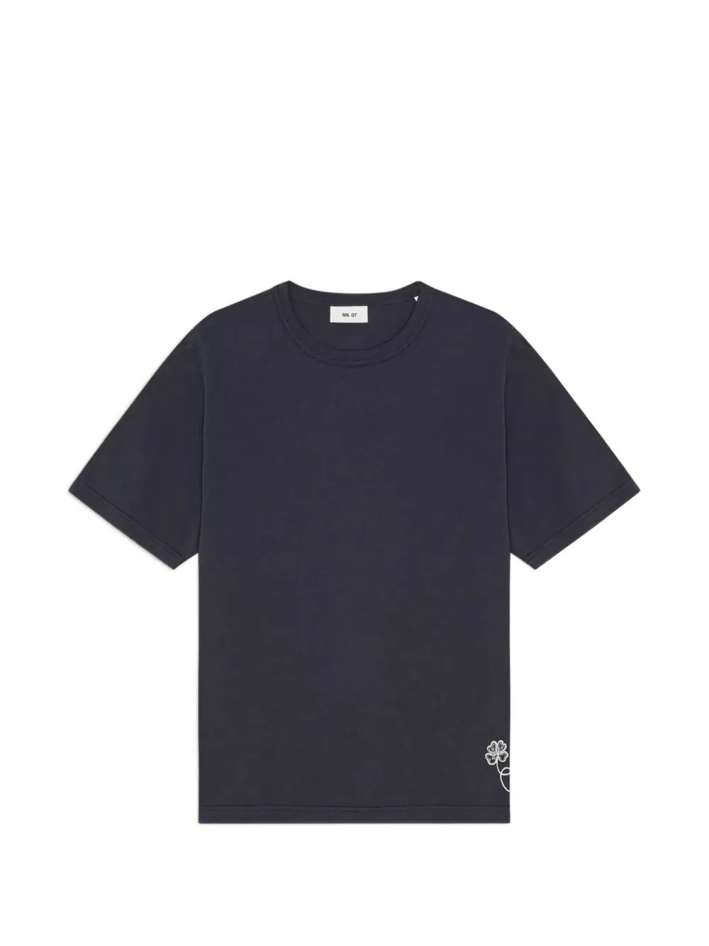 NN07 Jett clover-embroidered T-shirt - Blu