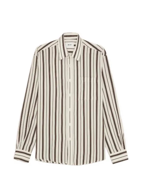 NN07 Deon striped chest-pocket shirt