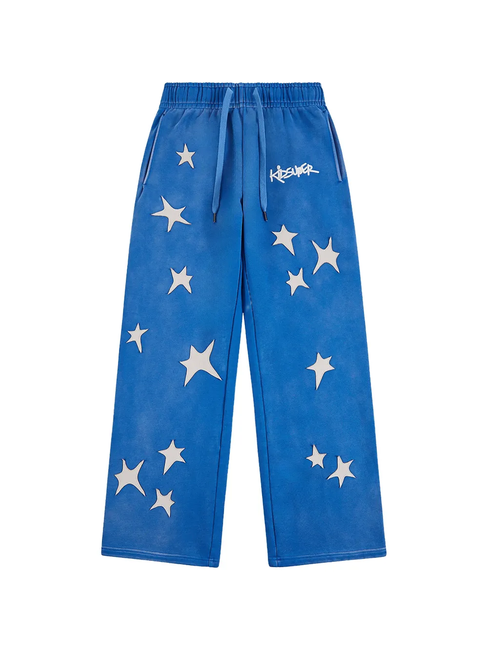 KidSuper star-patchwork track pants - Blu