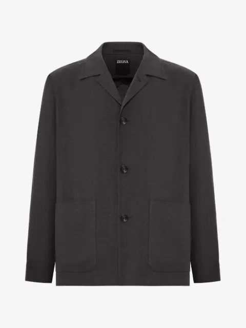 Zegna linen patch-pocket jacket