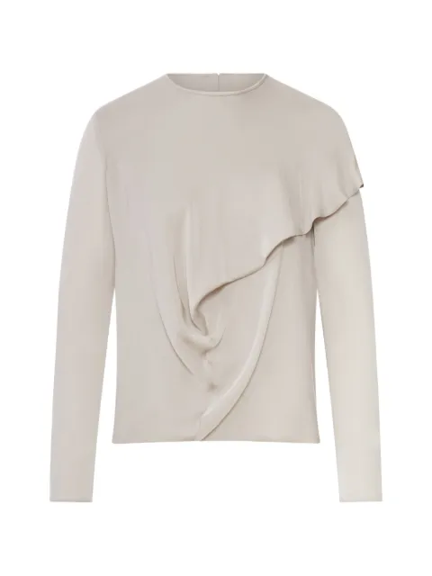 Giorgio Armani blusa de seda con diseño drapeado