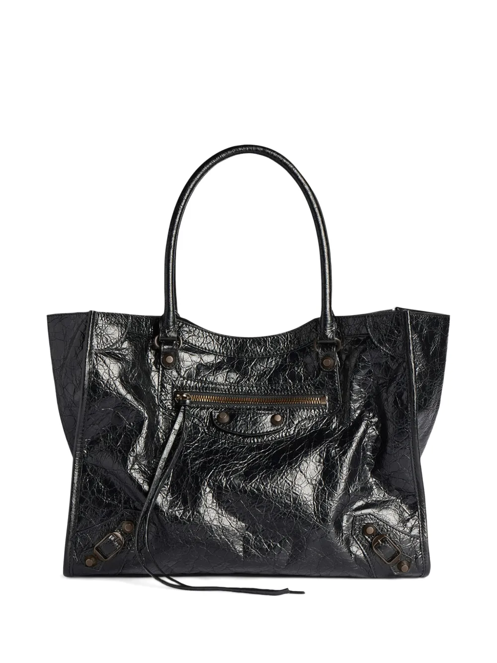 Balenciaga small Le City lambskin tote bag - Nero