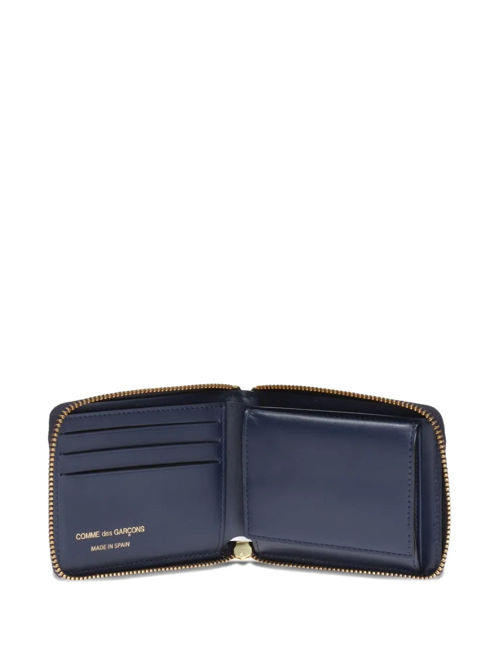Comme Des Garçons Wallet Leren portemonnee Blauw