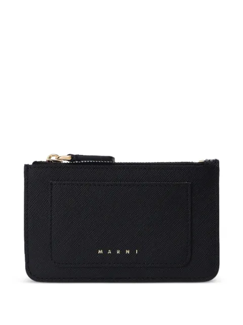 Marni logo-print zipped card holder