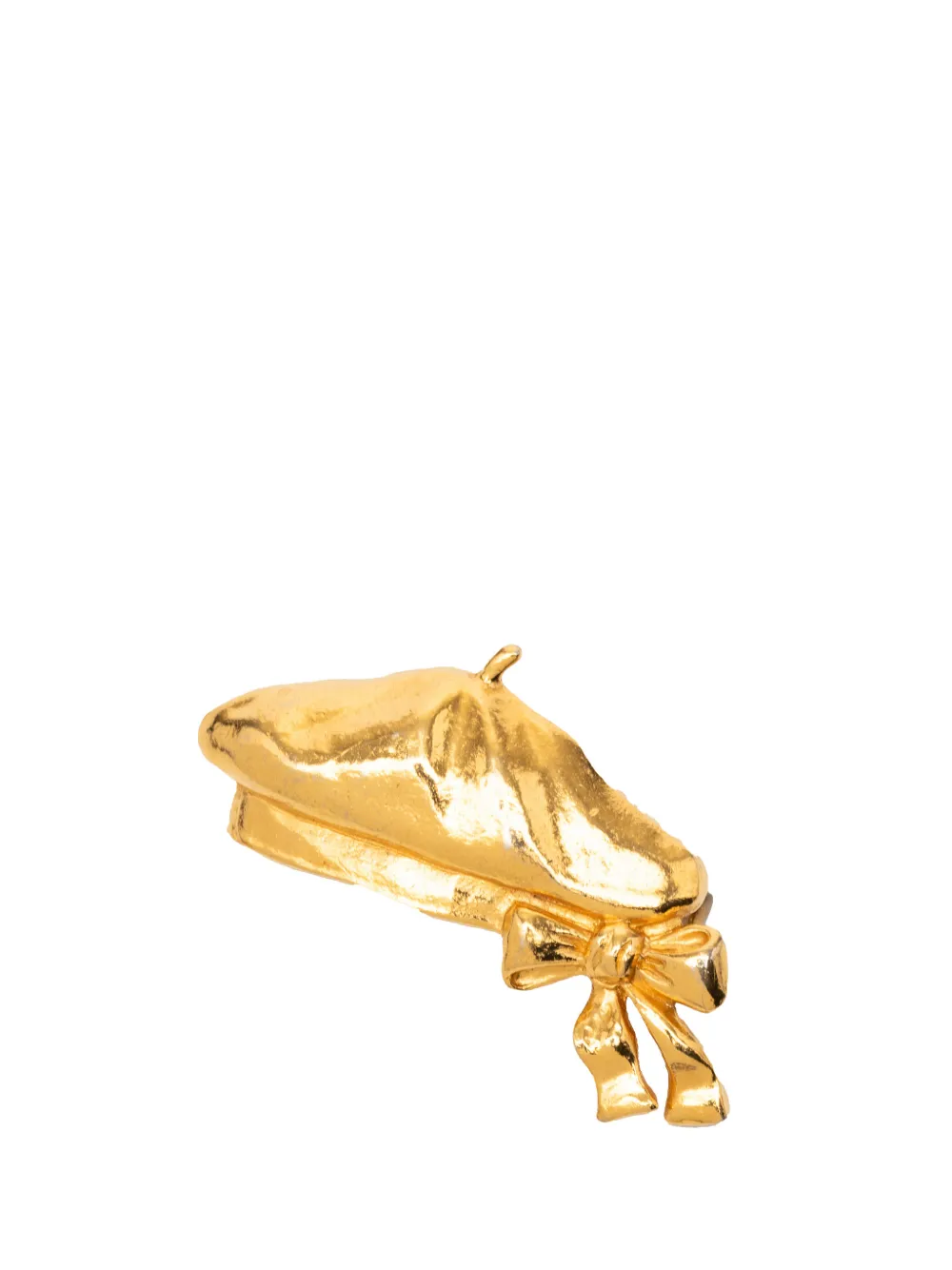 CHANEL Pre-Owned 1970-1980 Gold Plated Beret Hat Brooch costume brooch - Oro