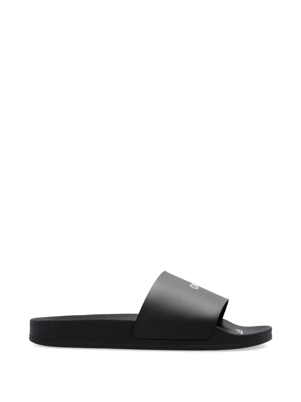 Off-White Badslippers met logoprint Zwart