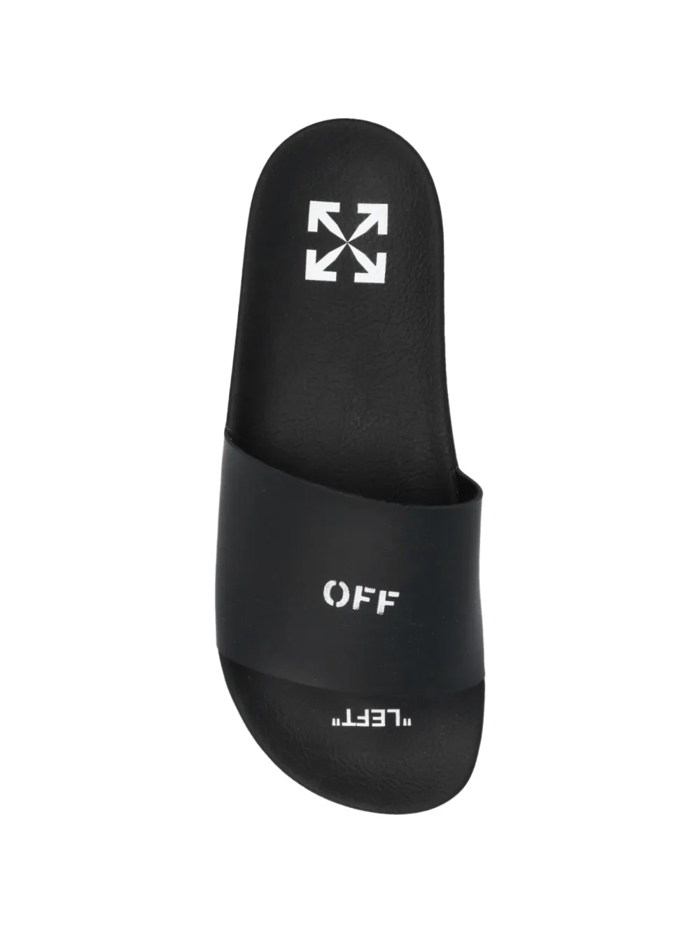 Off-White Badslippers met logoprint Zwart
