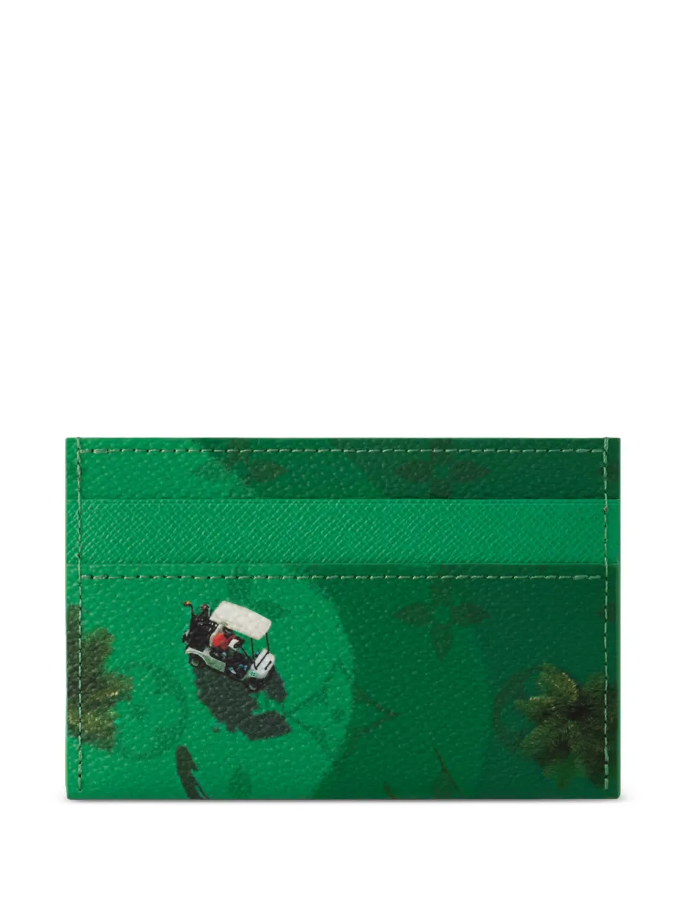 Louis Vuitton Pre-Owned monogram golf-print card case - Verde
