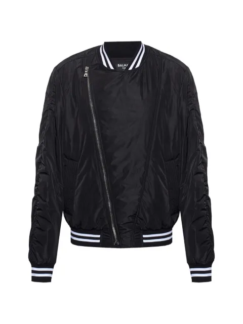 Balmain asymmetric-zip bomber jacket
