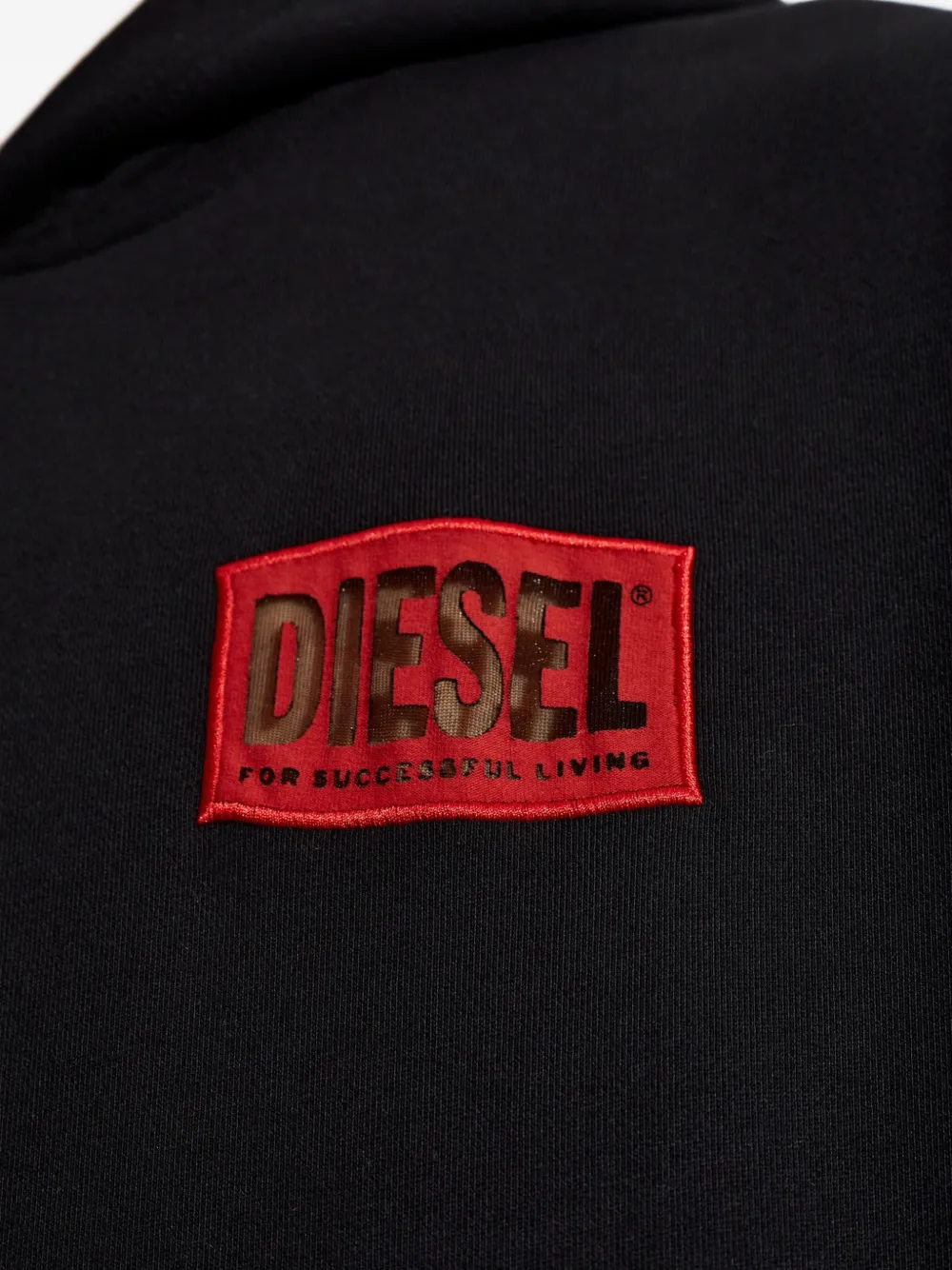 Diesel S-Boxt-Hood-S1 hoodie met logopatch Zwart