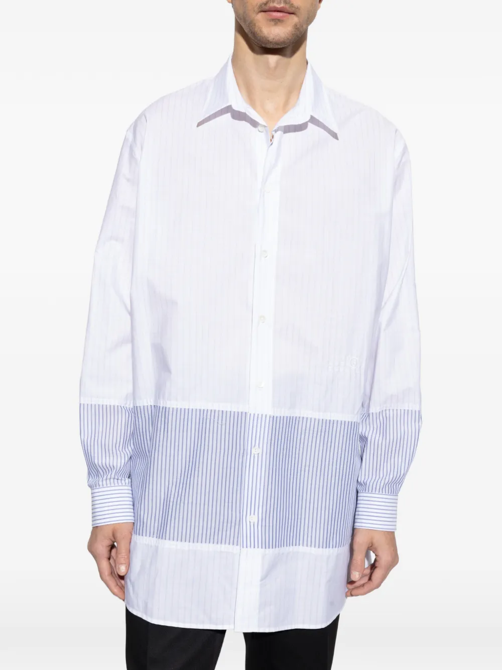 MM6 Maison Margiela Shirt with stripe pattern - 001F|WHITE