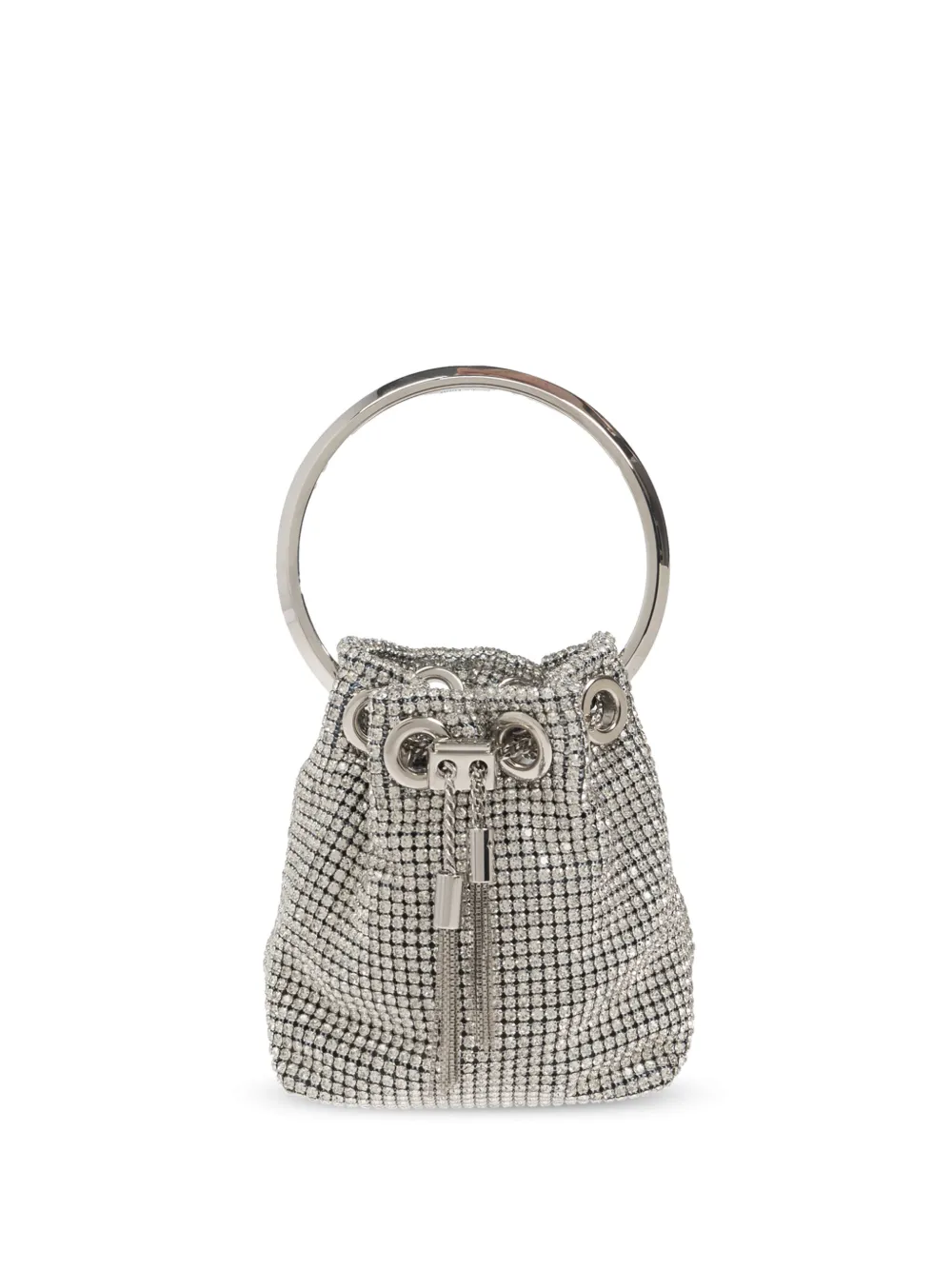 Jimmy Choo Borsa a secchiello Bon Bon con decorazione - Argento