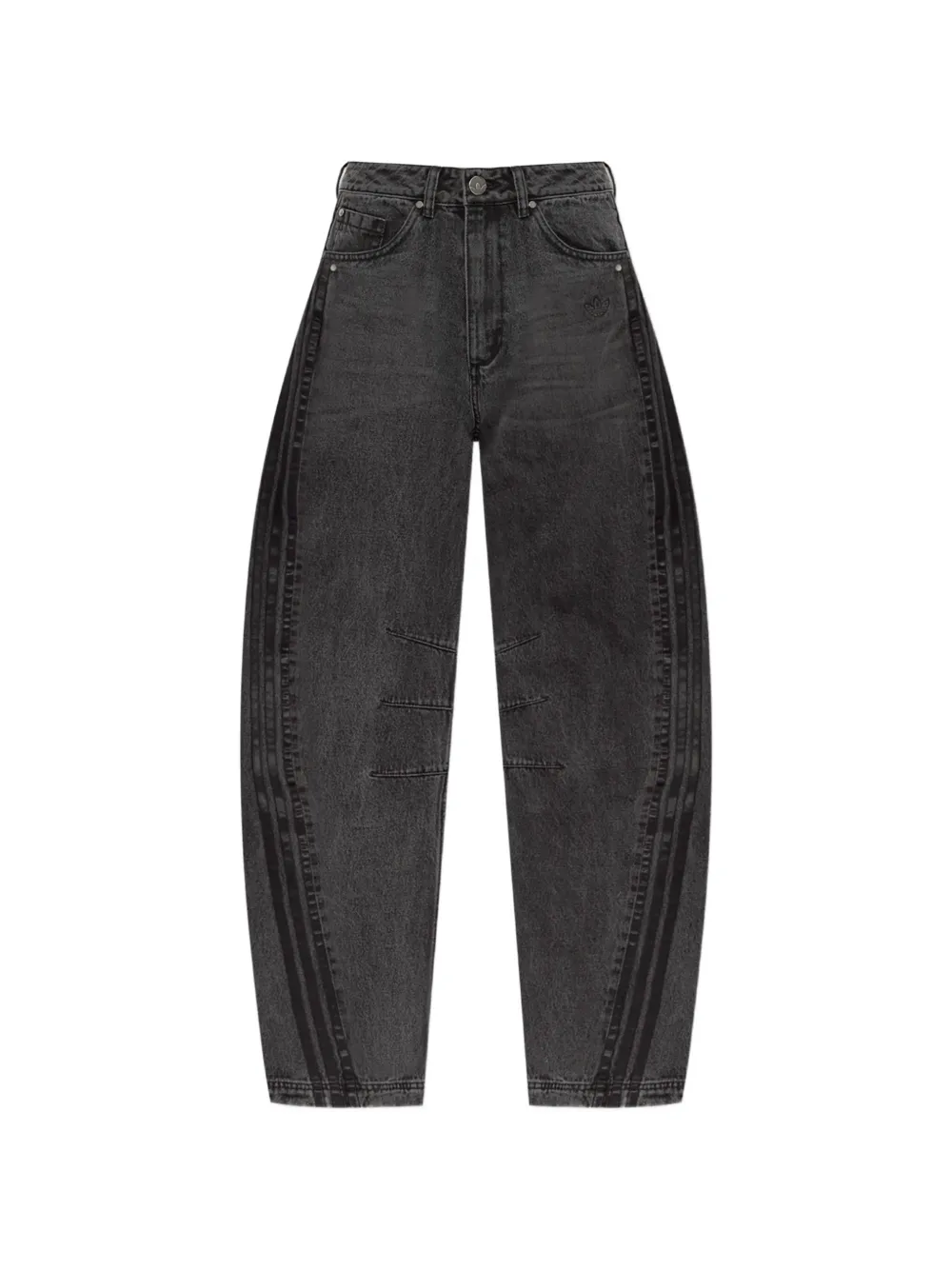 adidas side-stripe jeans - Nero