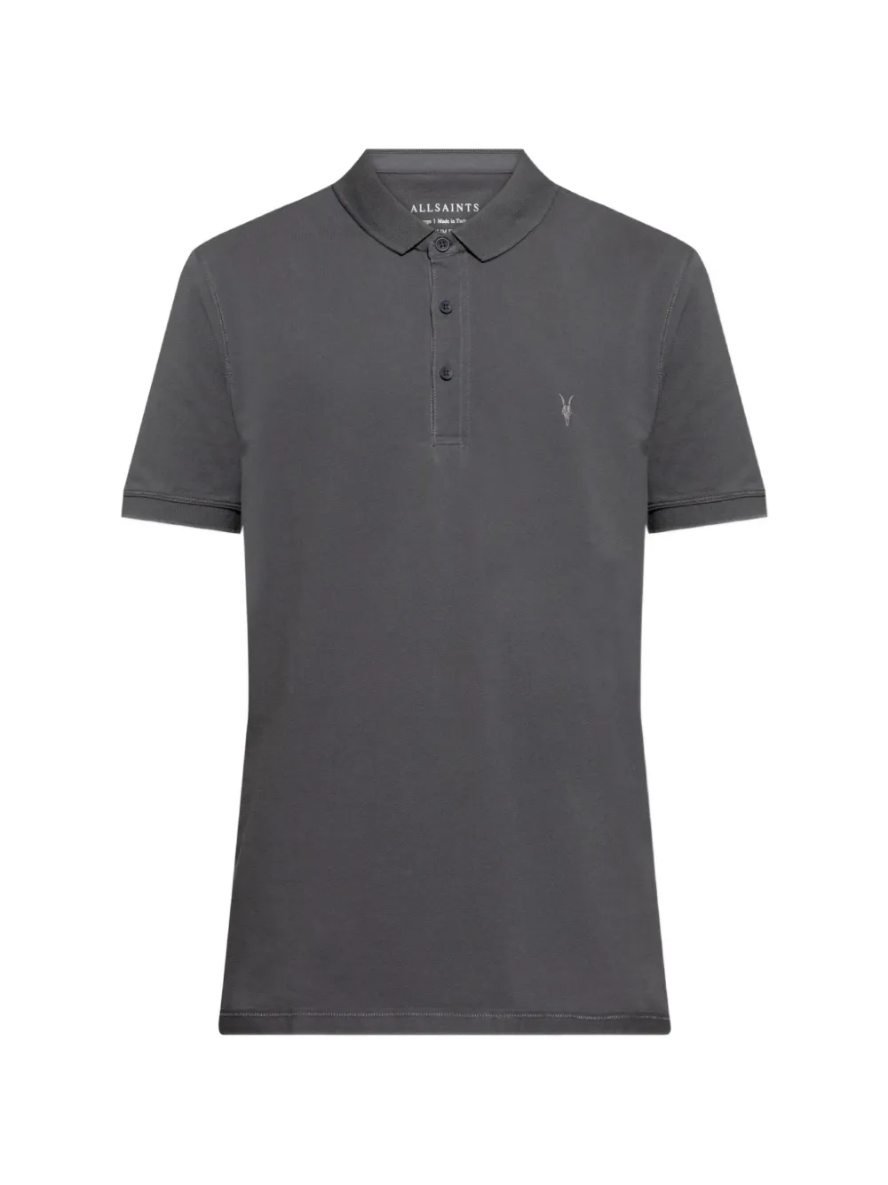 AllSaints Polo Reform con ricamo Ramskull - Grigio