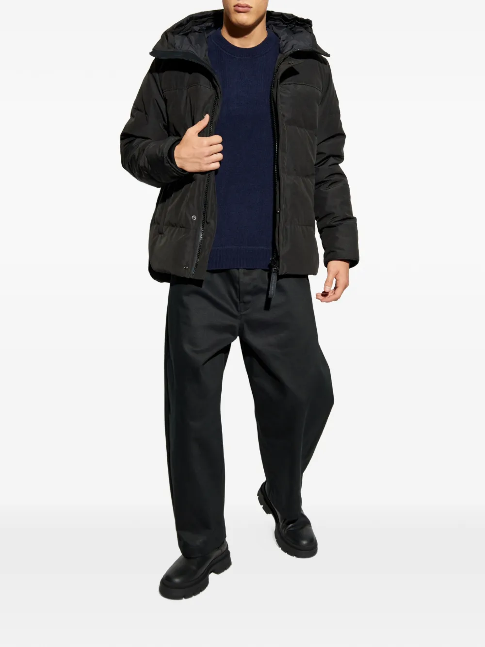 Canada Goose MacMillan gewatteerd jack Zwart