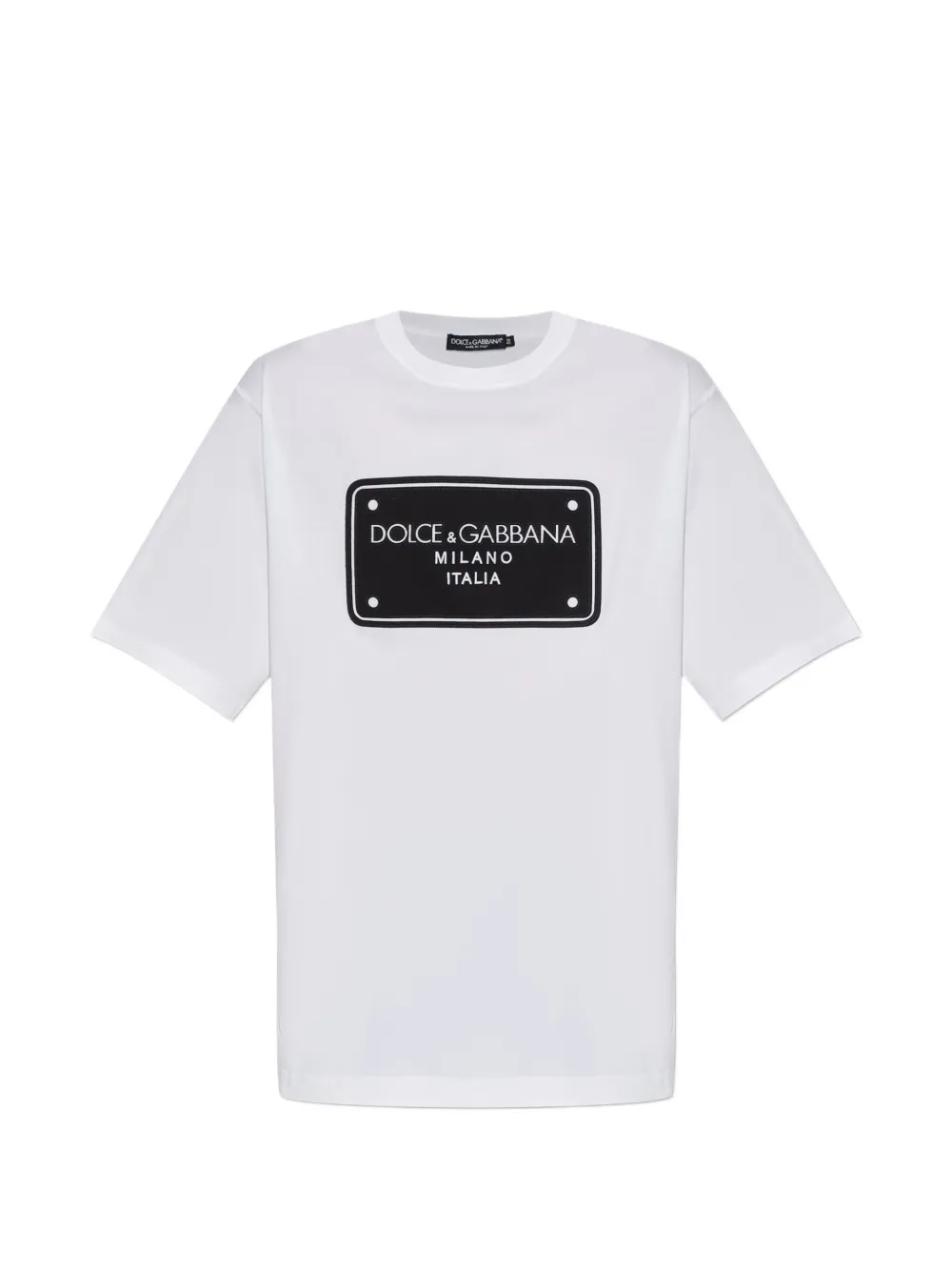 Dolce & Gabbana logo-patch T-shirt | White | FARFETCH JO