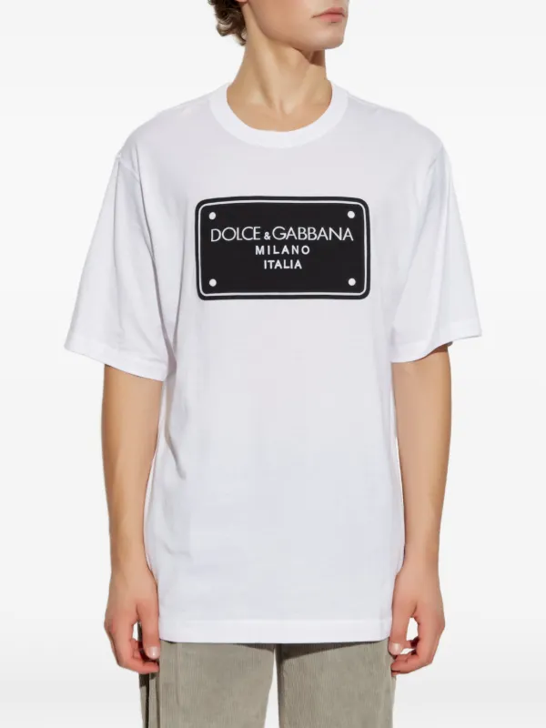 Dolce & Gabbana logo-patch T-shirt | White | FARFETCH ZA