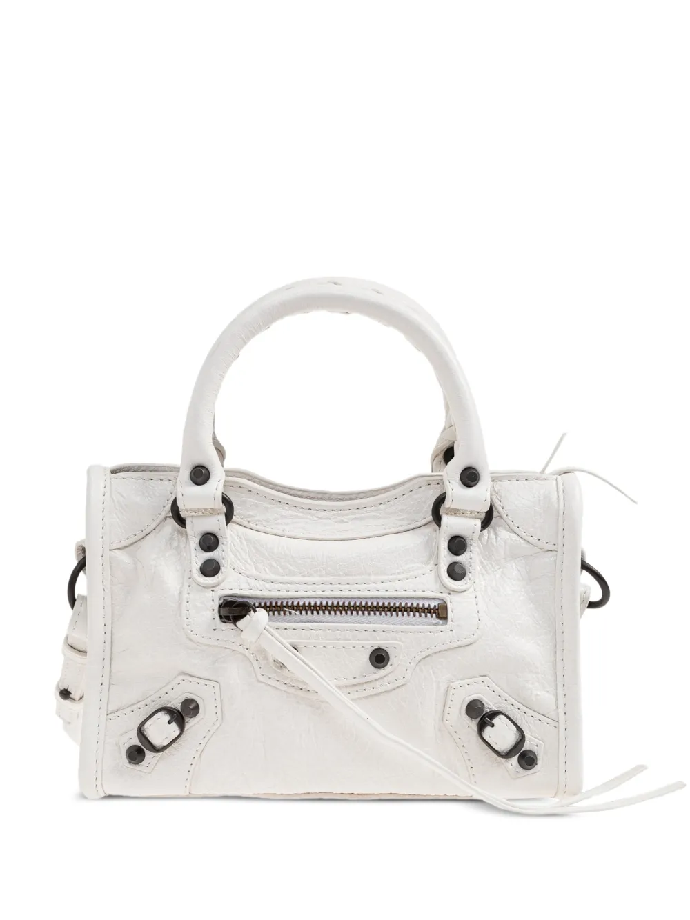 Balenciaga Le City leren mini-shopper Wit