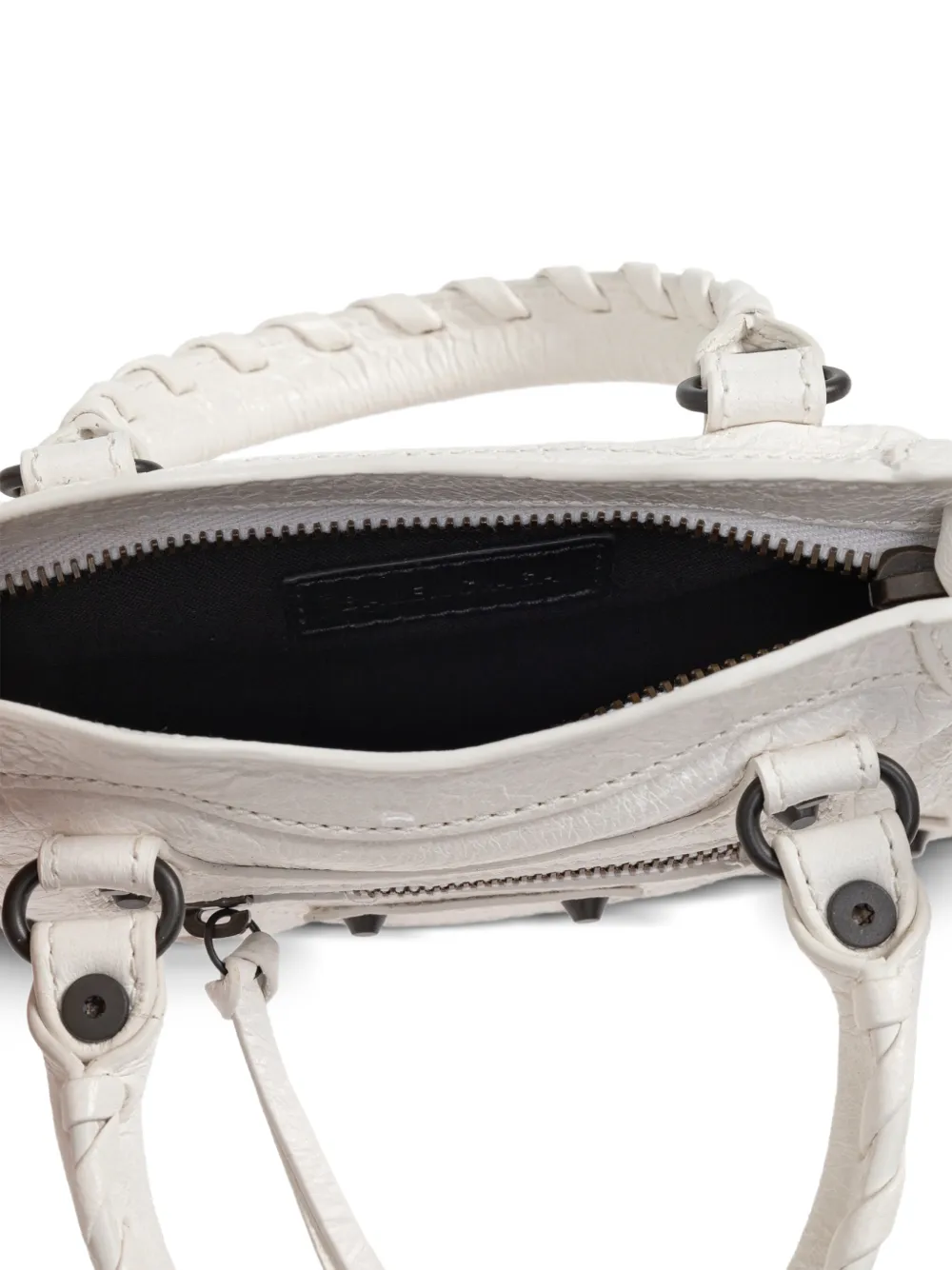 Balenciaga Le City leren mini-shopper Wit