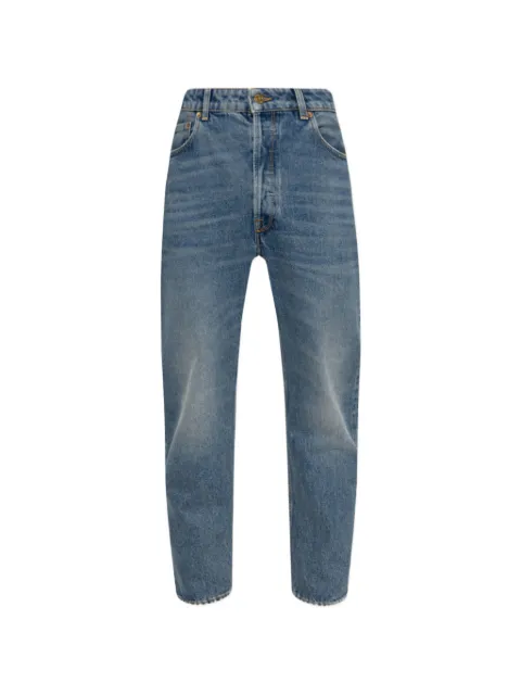 Golden Goose logo-patch straight-leg jeans