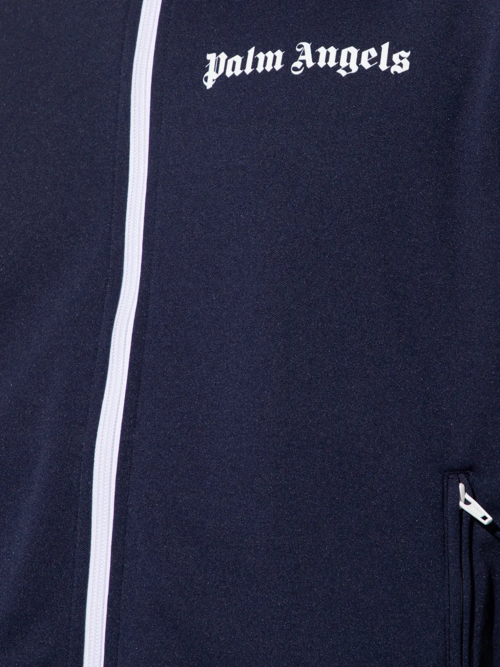 Palm Angels Sweater met rits en logoprint Blauw