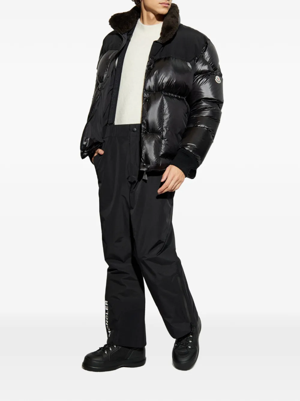 Moncler Grenoble Skibroek met logoprint Zwart