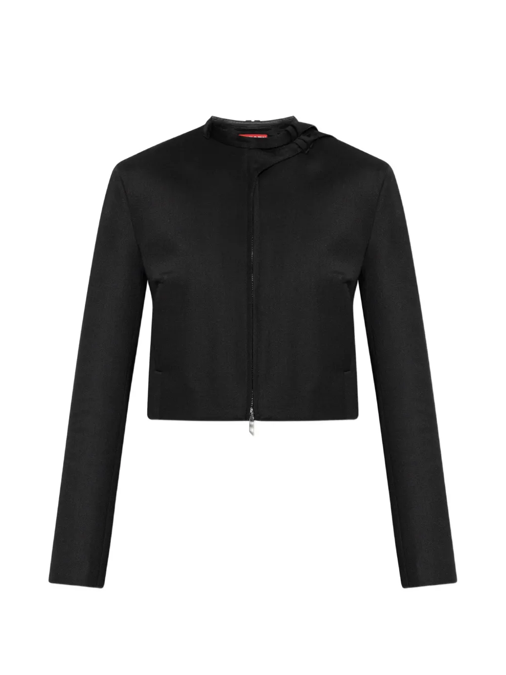 Diesel tailored jacket with biker-neck strap - Nero