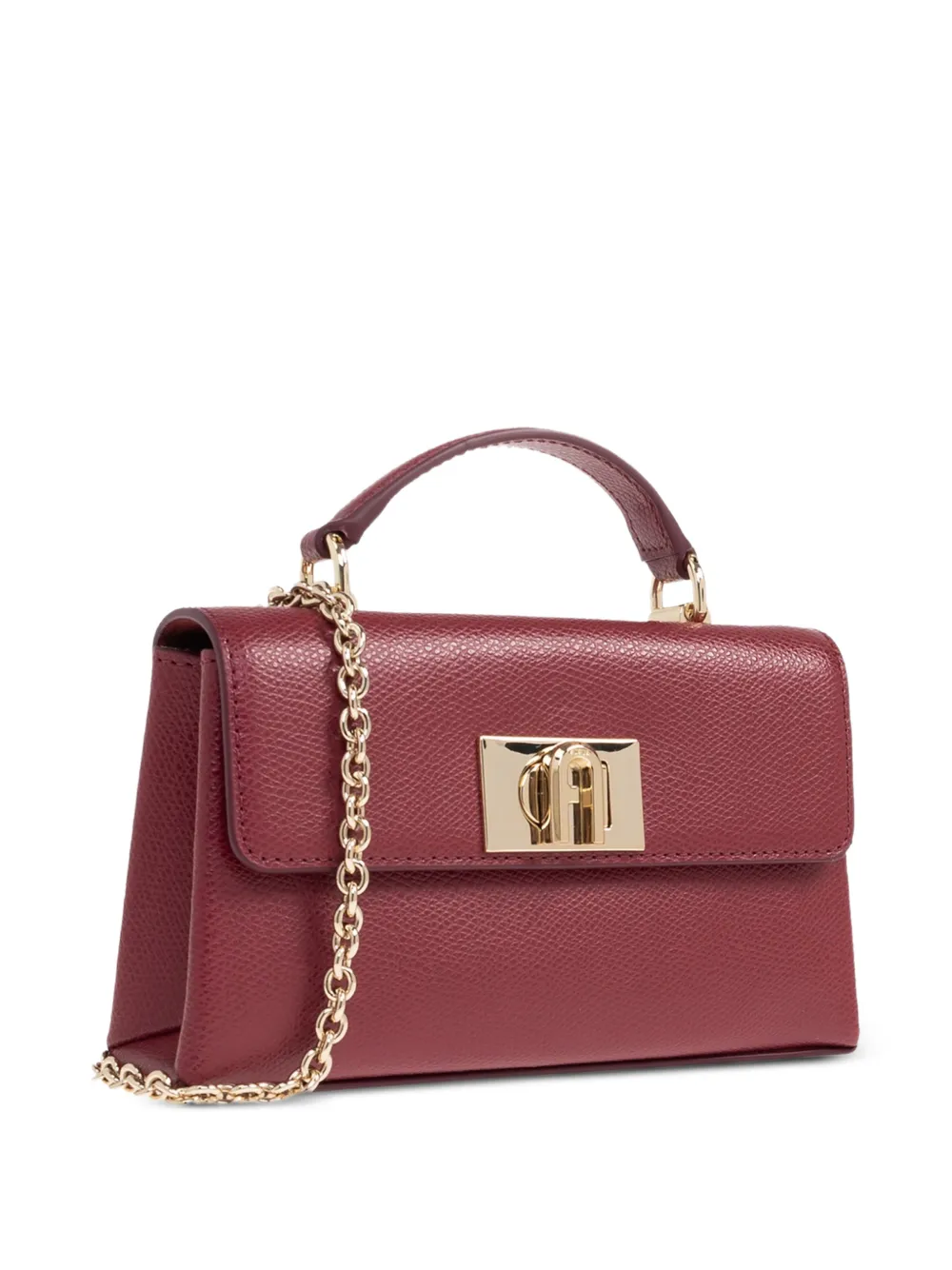 Furla 1927 leren mini shopper Rood