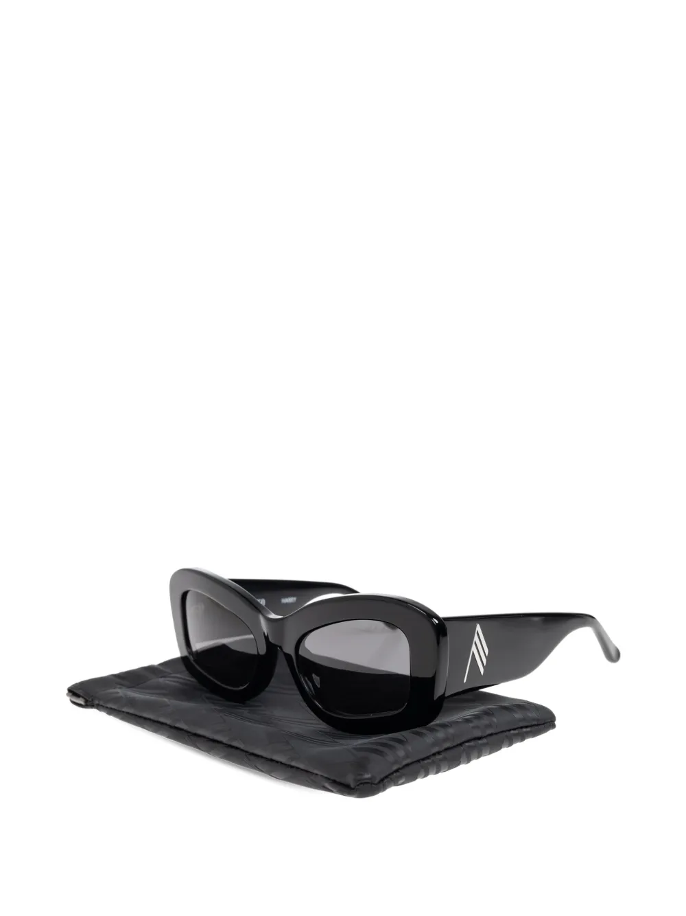 The Attico x Linda Farrow Harry cat-eye zonnebril Zwart