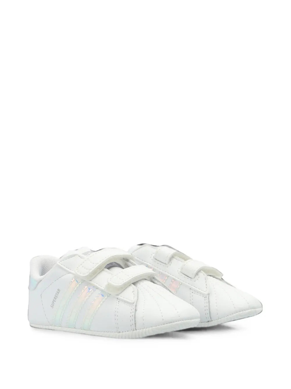 adidas Kids Sneakers Superstar con strappi - Bianco