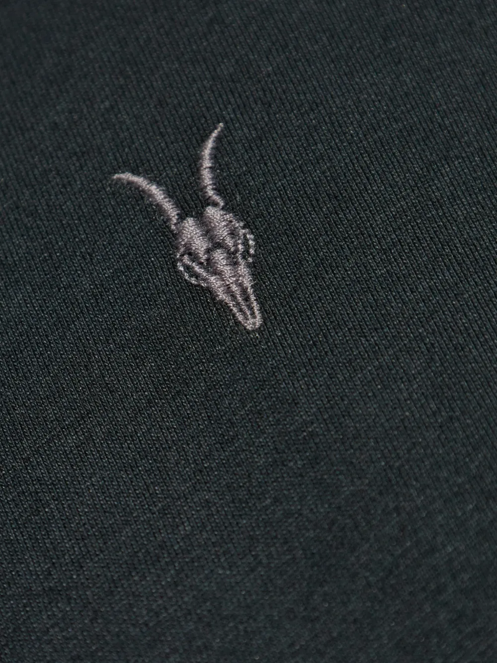 AllSaints Brace T-shirt met lange mouwen en doodskop-borduurwerk Zwart