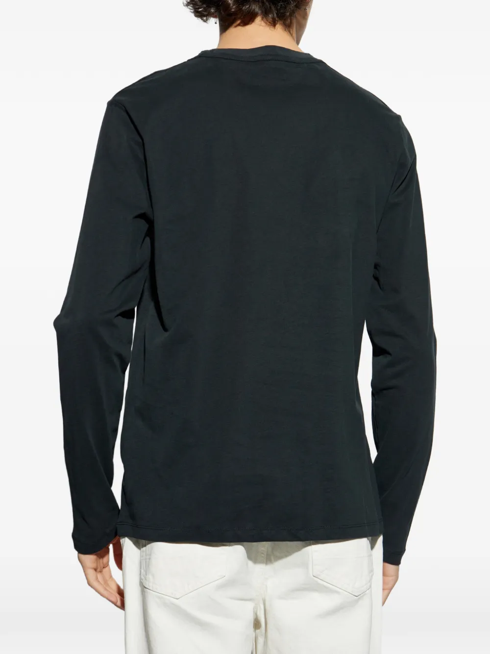 AllSaints Brace T-shirt met lange mouwen en doodskop-borduurwerk Zwart