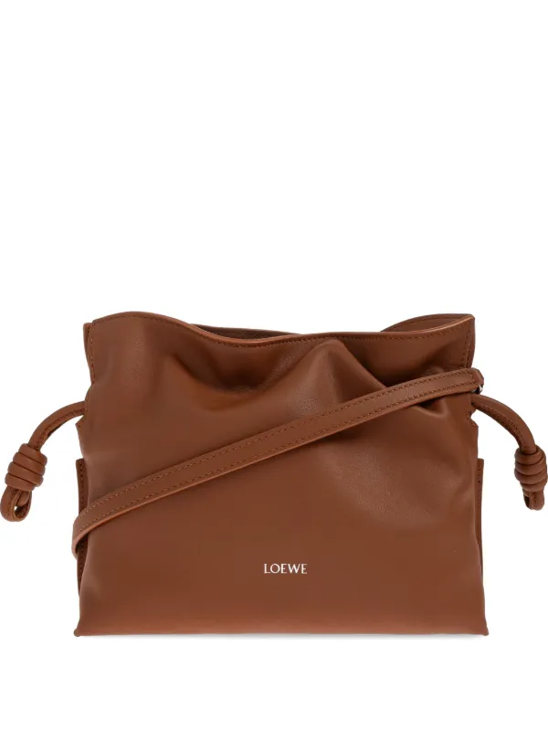 Loewe Mini Flamenco Clutch in Nappa Calfskin in Brown