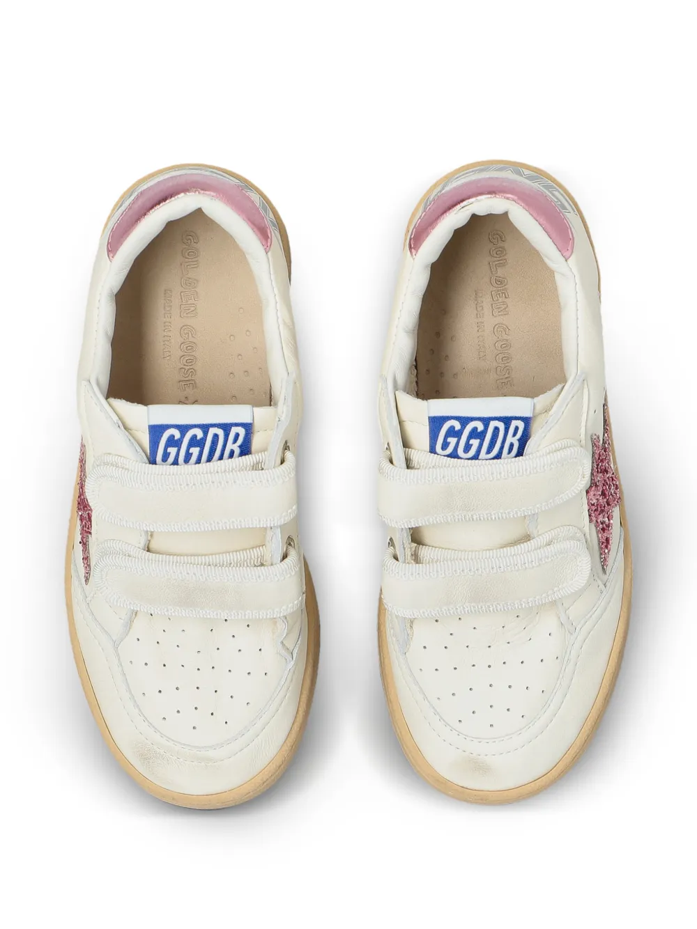 Golden Goose Kids Ball Star glitter-star sneakers Wit