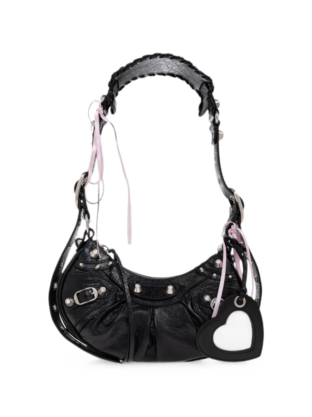 Balenciaga Borsa a spalla Le Cagole XS con borchie - Nero
